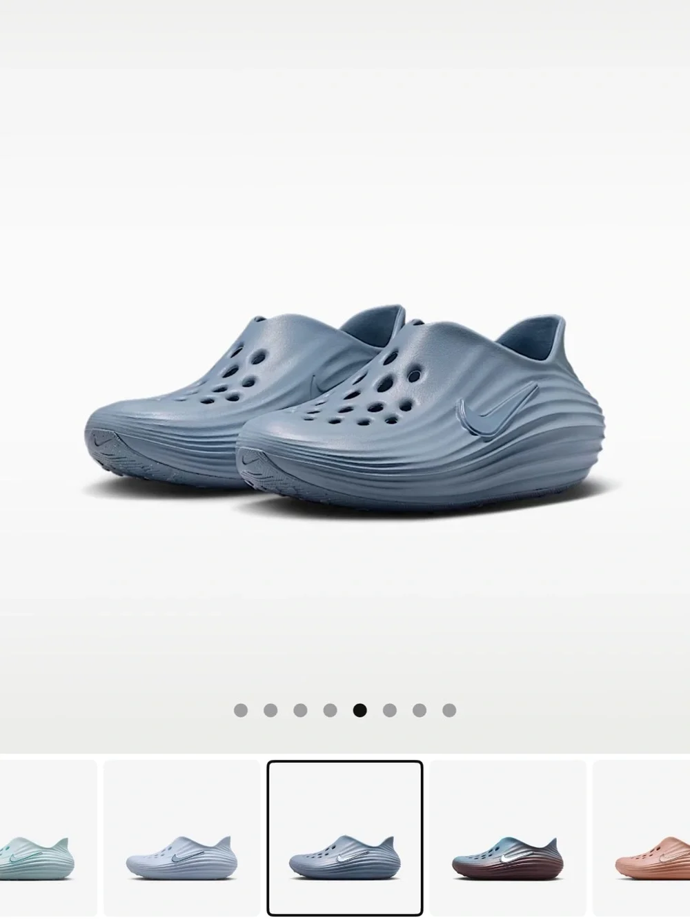 Nike Kids Water Shoes Blue Gray Slip-On Sandals